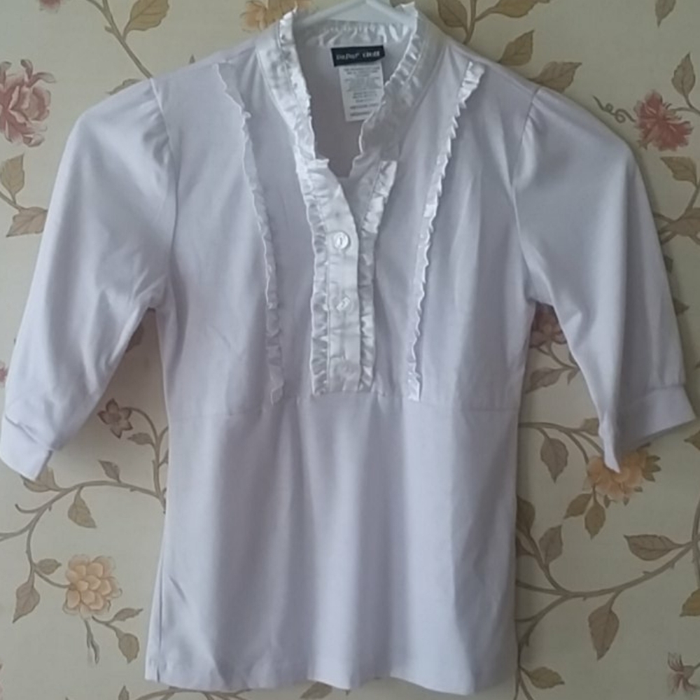 White 3 Button Top